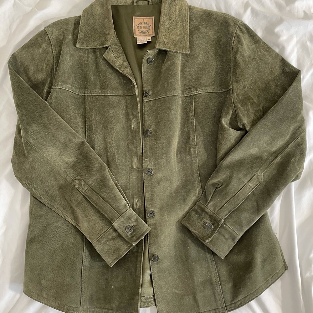 Vintage A.M.I. Olive Suede Leather Jacket